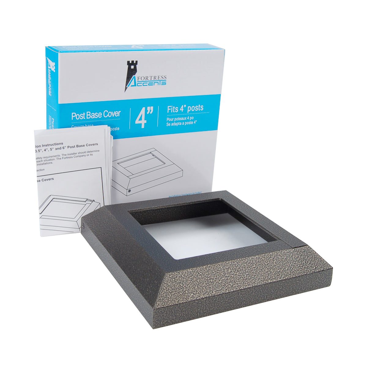 FortressAccents - POST BASE COVER 3.5" Antique Bronze