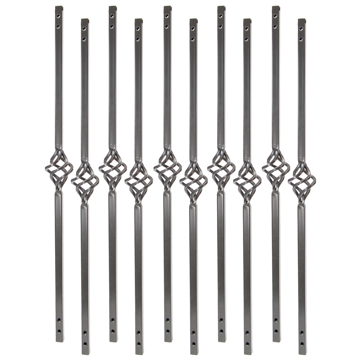 Baluster - VINTAGE SQUARE STEEL BALUSTER BASKET DESIGN Oil Rubbed Bronze 31" (BOX 10)
