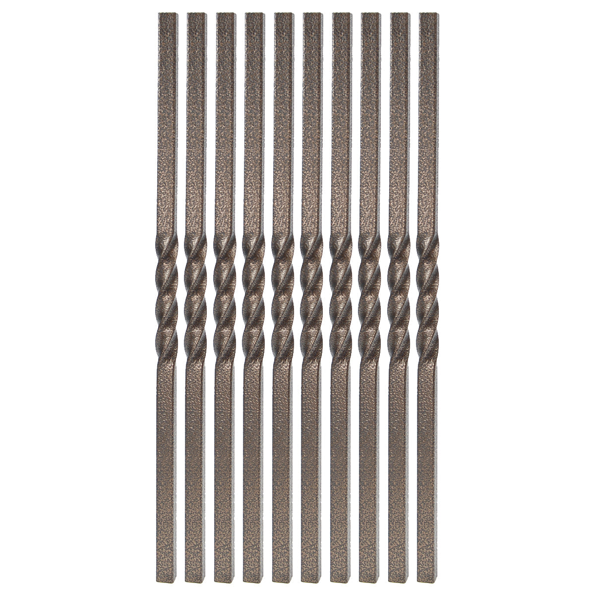 Baluster - MEGA SQUARE STEEL BALUSTER TWIST DESIGN Antique Bronze 32" (BOX 10)