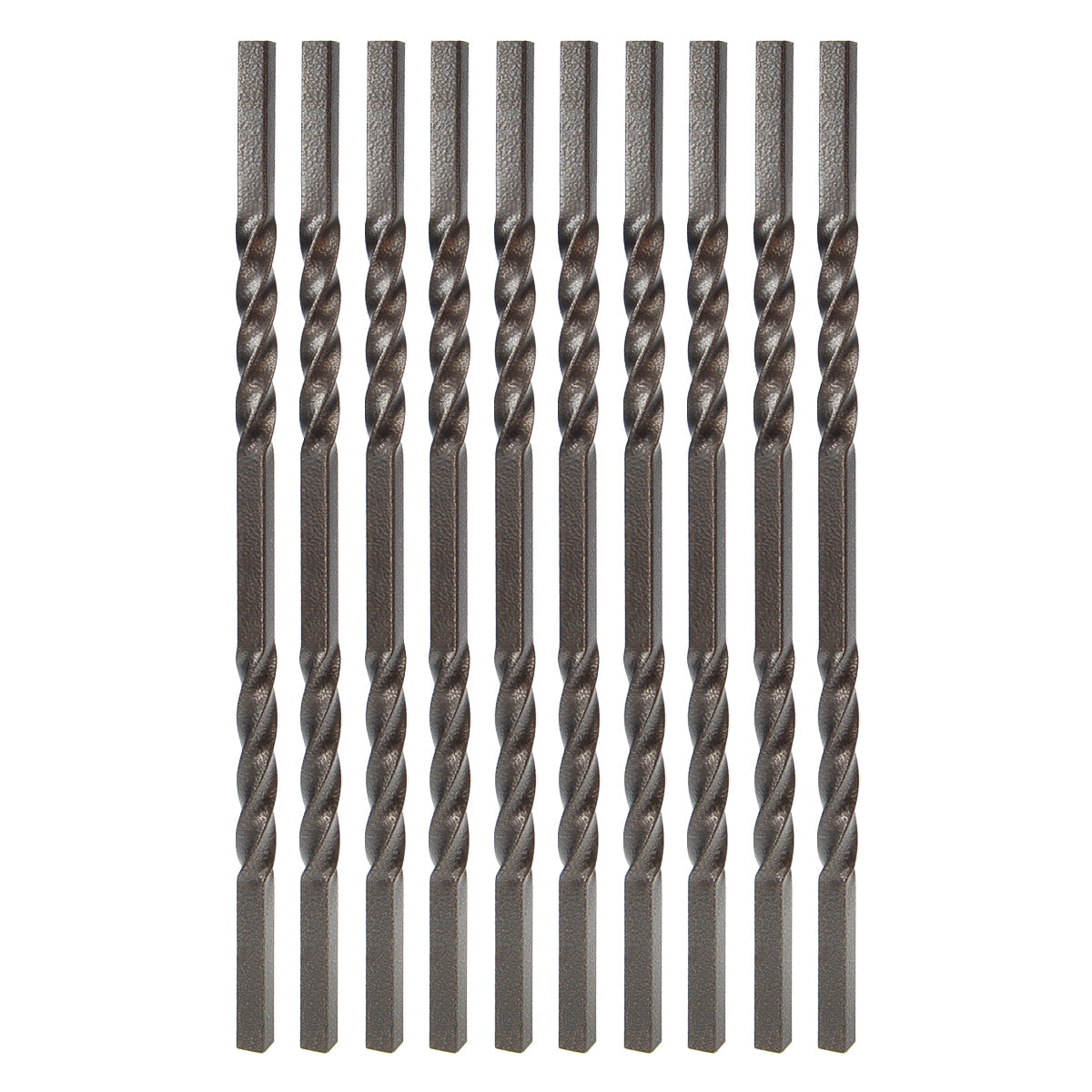 Baluster - MEGA SQUARE STEEL BALUSTER 2 TWIST DESIGN Antique Bronze 32" (BOX 10)